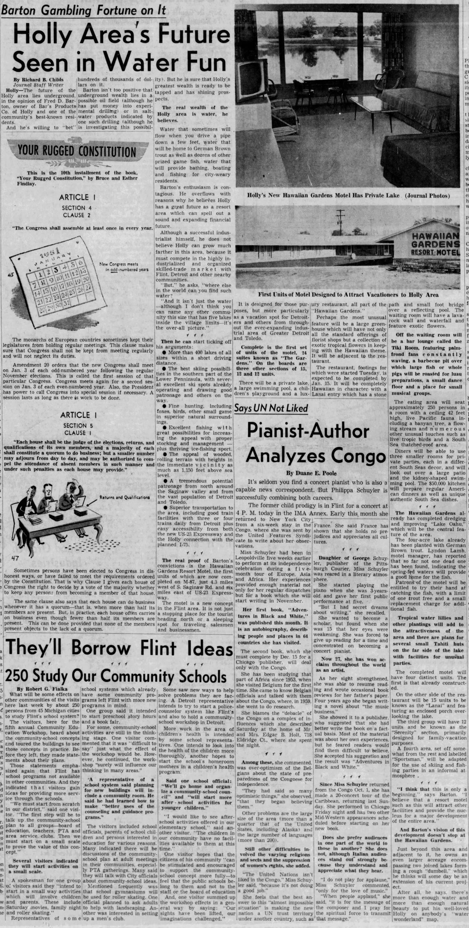 Hawaiian Gardens Resort Motel - Oct 1960 Article